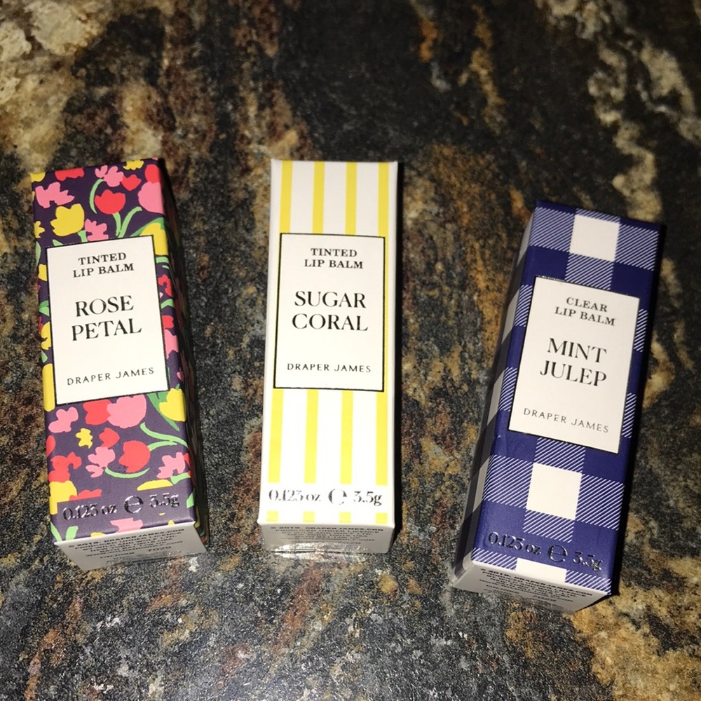 3 set Draper James Unopened lip balms